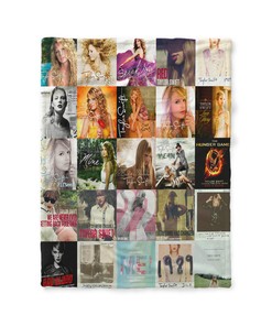 Taylor Swift Albums Quilt Blanket - Ideal Gift for Pop Rock Music Lovers