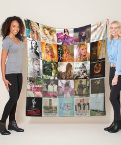 Taylor Swift Albums Quilt Blanket - Ideal Gift for Pop Rock Music Lovers