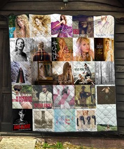 Taylor Swift Folklore Quilt Blanket - Swiftie Albums Fan Lover Bedding Set