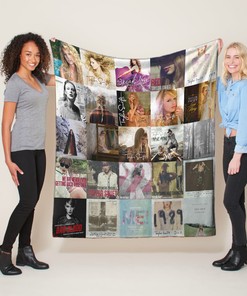 Taylor Swift Folklore Quilt Blanket - Swiftie Albums Fan Lover Bedding Set