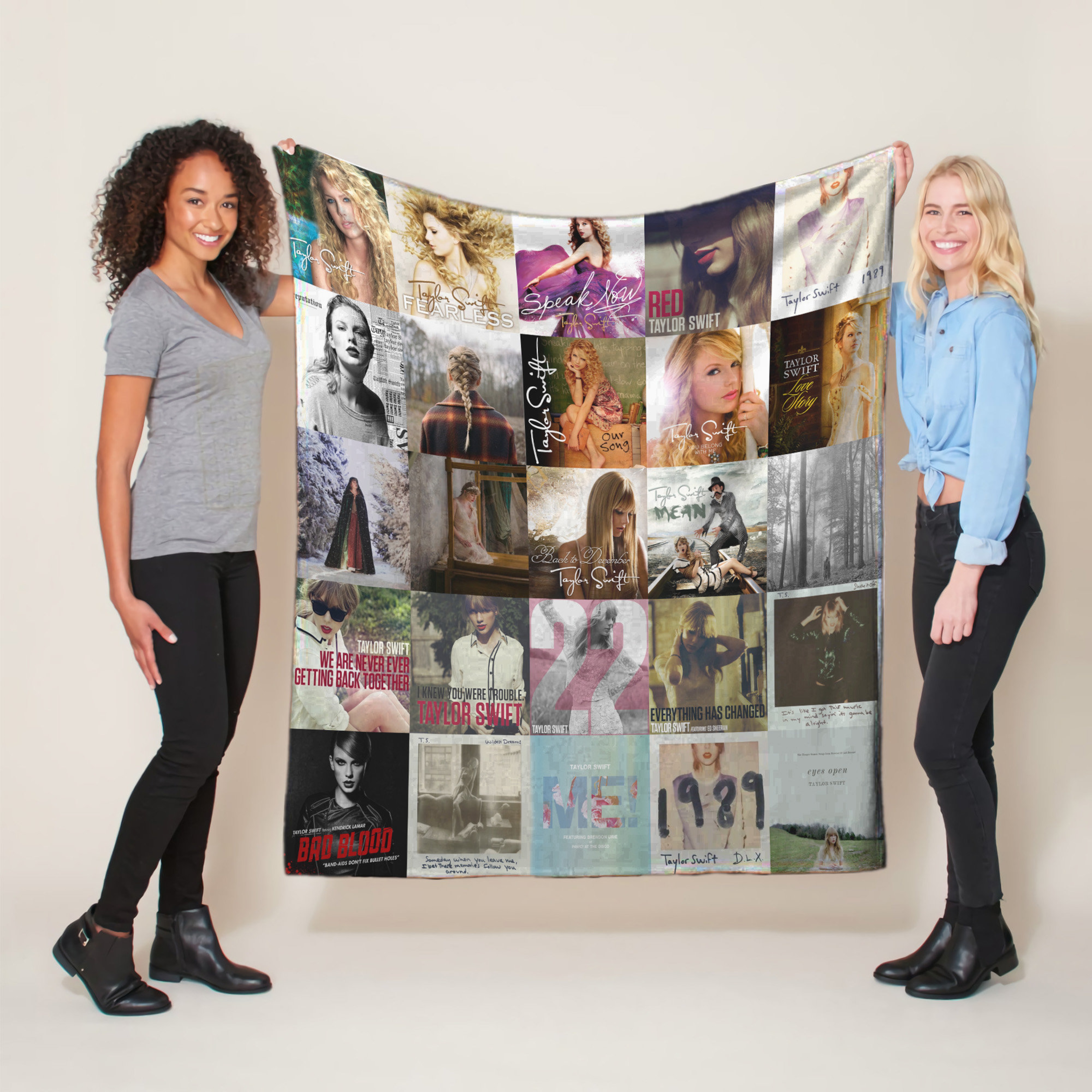 Taylor Swift Folklore Quilt Blanket - Swiftie Albums Fan Lover Bedding Set