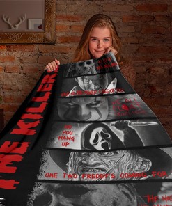 The Killers Blanket - Horror Characters Throw - Scary Movie Halloween Custom Name