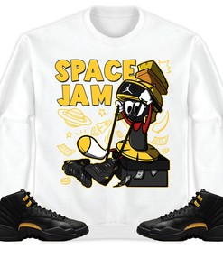 The Martian Marvin Unisex Sweatshirt Match 12s Black Taxi