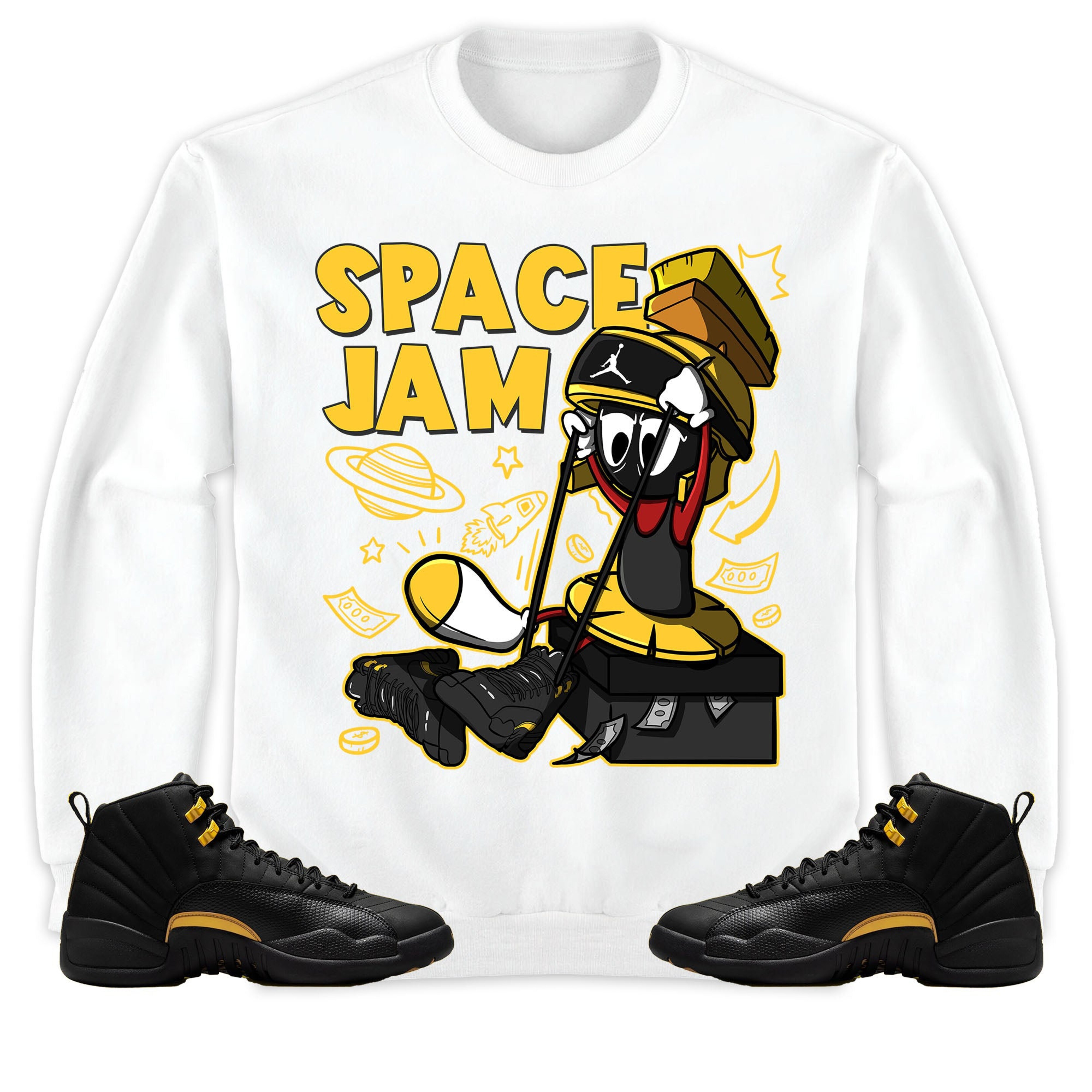 The Martian Marvin Unisex Sweatshirt Match 12s Black Taxi
