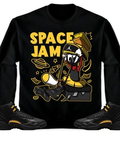 The Martian Marvin Unisex Sweatshirt Match 12s Black Taxi