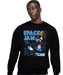 The Martian Marvin Unisex Sweatshirt Match 13s Black University Blue