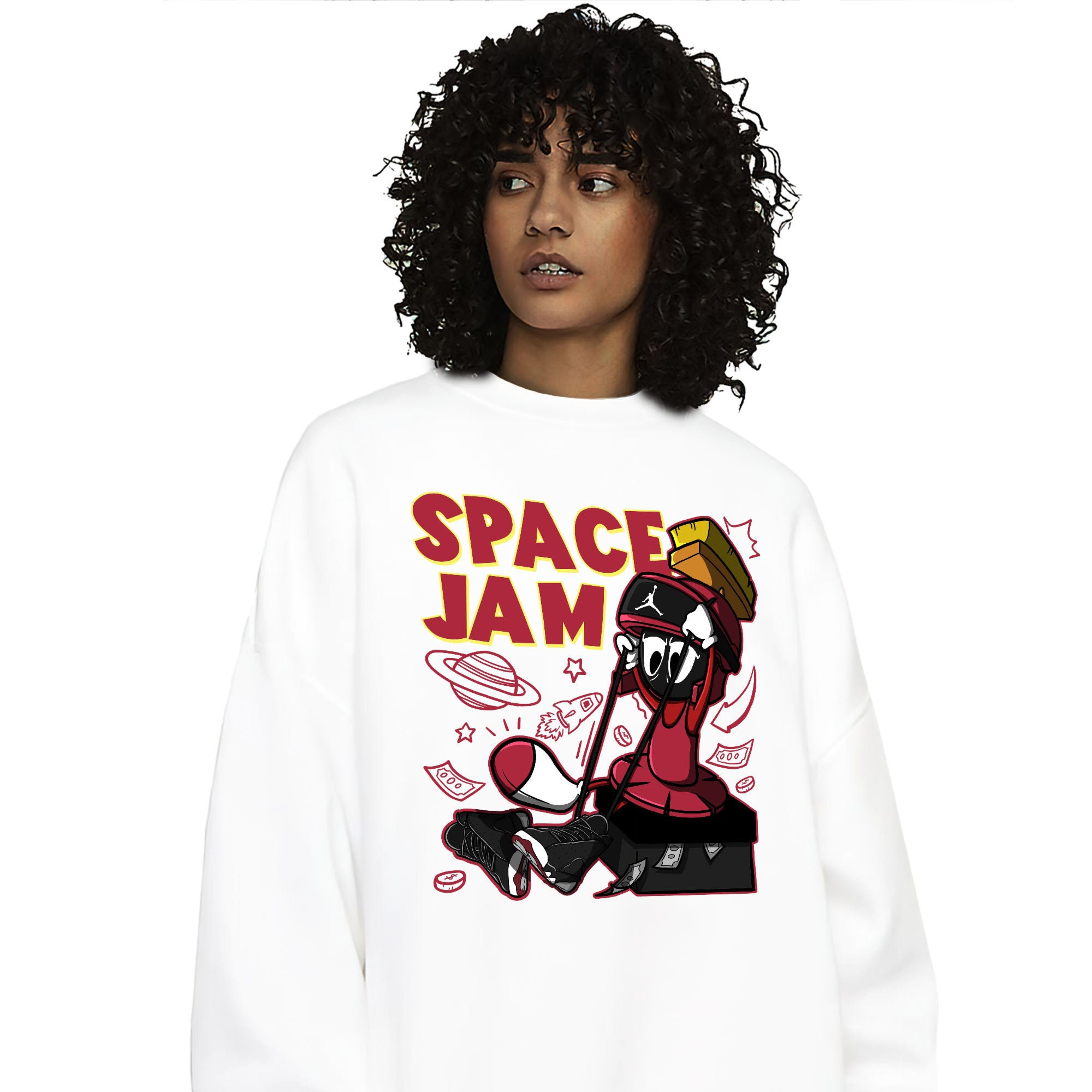 The Martian Marvin Unisex Sweatshirt Match 13s Playoffs