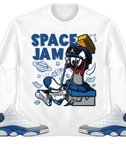 The Martian Marvin Unisex Sweatshirt Match 13s Retro French Blue