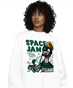 The Martian Marvin Unisex Sweatshirt Match 1s High OG Gorge Green