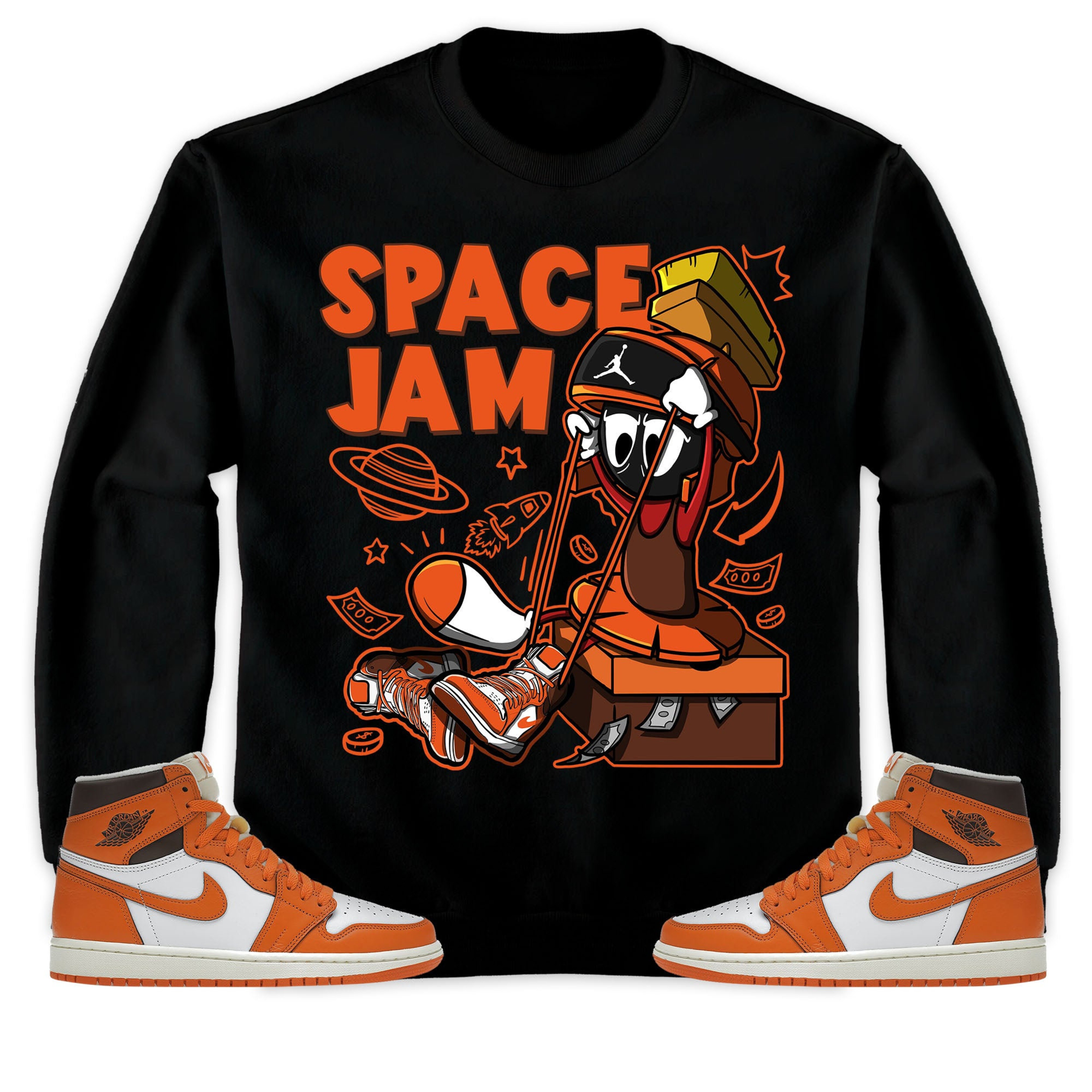 The Martian Marvin Unisex Sweatshirt Match 1s High OG Starfish