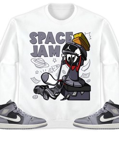 The Martian Marvin Unisex Sweatshirt Match 1s Mid Cement Grey