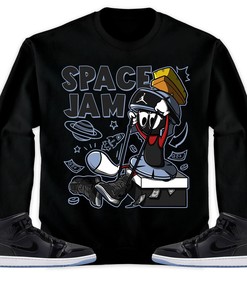 The Martian Marvin Unisex Sweatshirt Match 1s Mid Space Jam