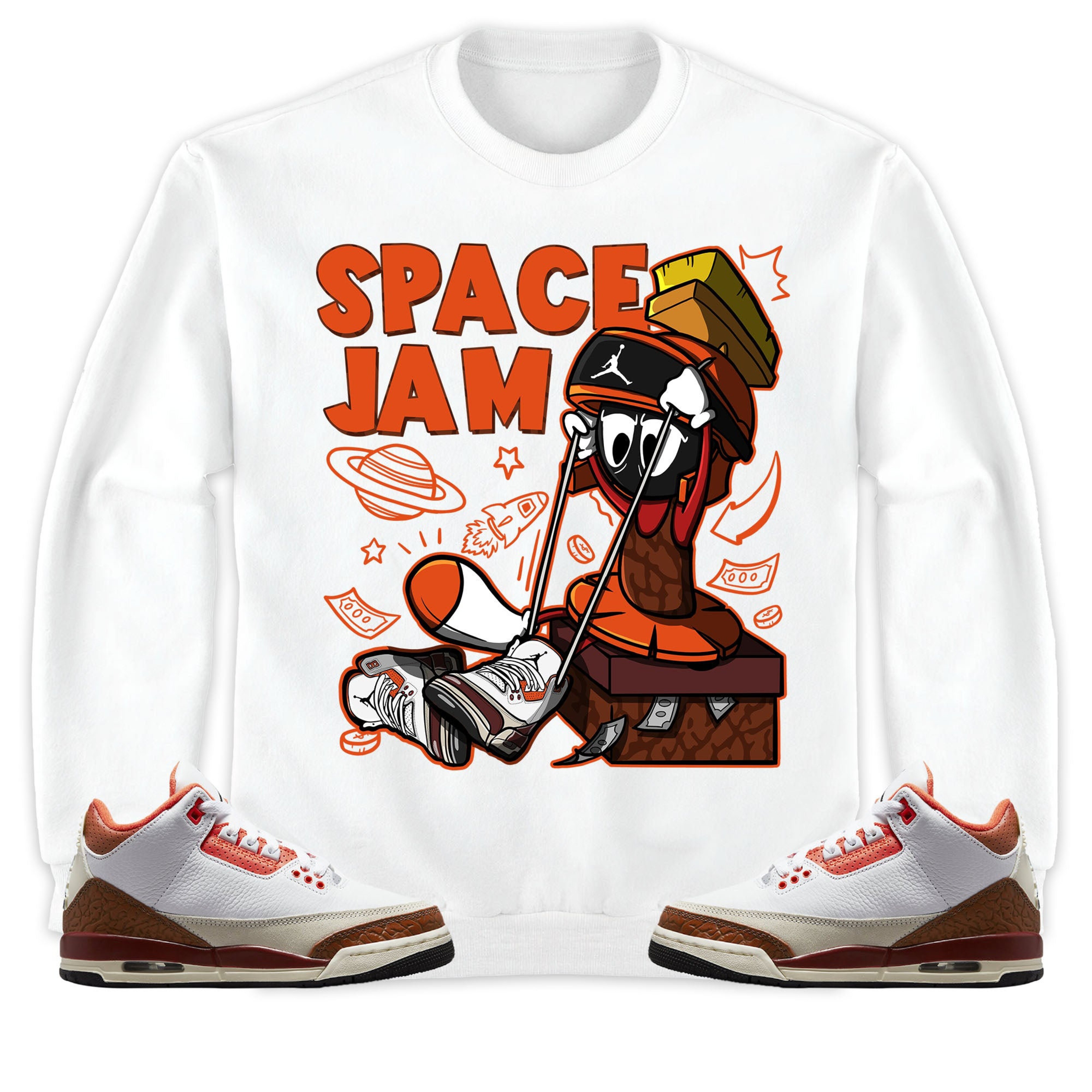 The Martian Marvin Unisex Sweatshirt Match 3s Mars Stone