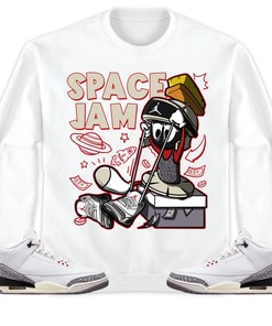 The Martian Marvin Unisex Sweatshirt Match 3s White Cement Reimagined