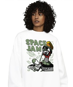 The Martian Marvin Unisex Sweatshirt Match 4s Seafoam Oil Green