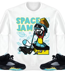 The Martian Marvin Unisex Sweatshirt Match 5s Aqua