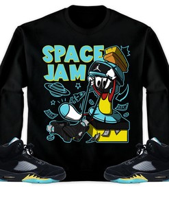 The Martian Marvin Unisex Sweatshirt Match 5s Aqua