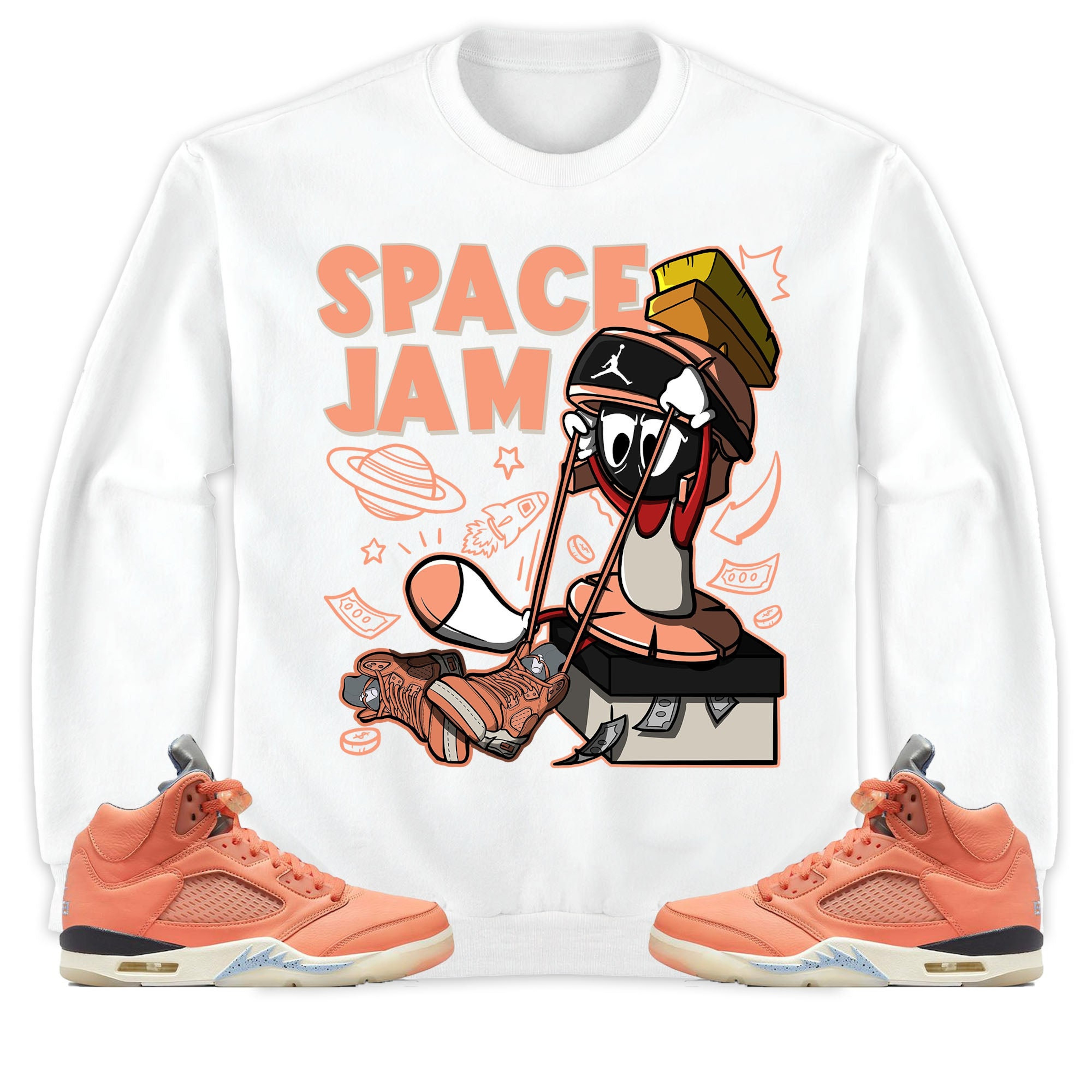 The Martian Marvin Unisex Sweatshirt Match 5s DJ Khaled Crimson Bliss