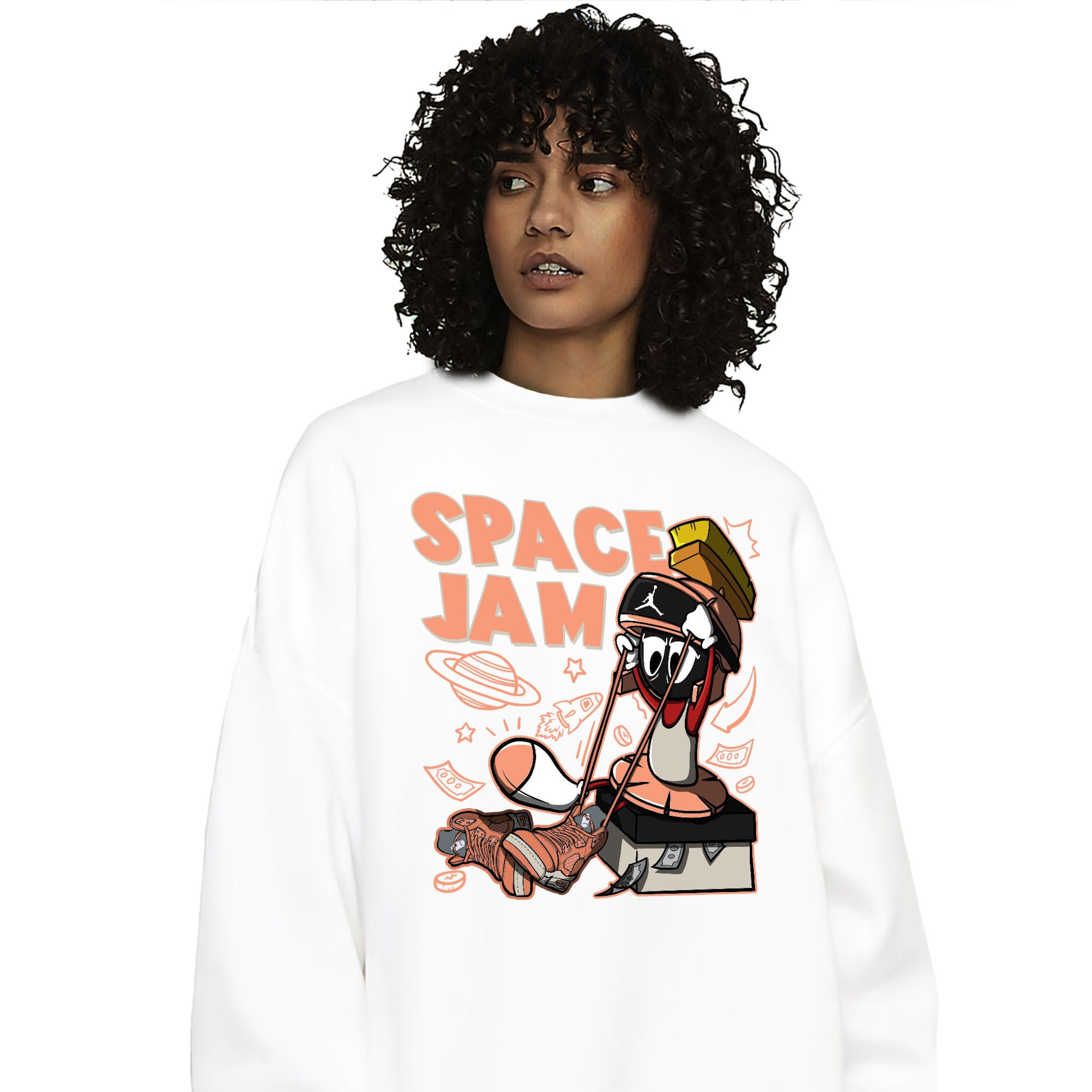 The Martian Marvin Unisex Sweatshirt Match 5s DJ Khaled Crimson Bliss