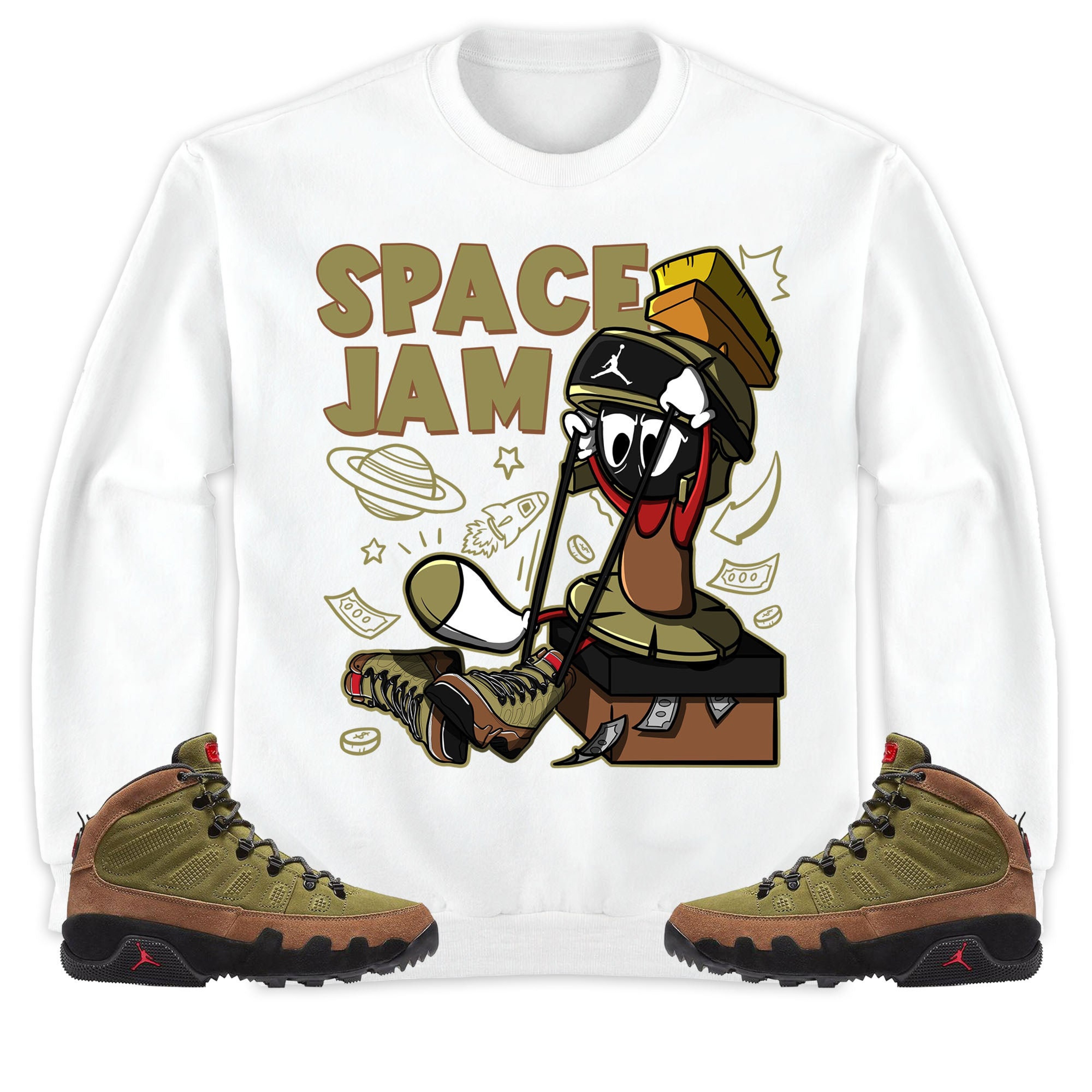 The Martian Marvin Unisex Sweatshirt Match 9s Boot NRG Beef And Broccoli