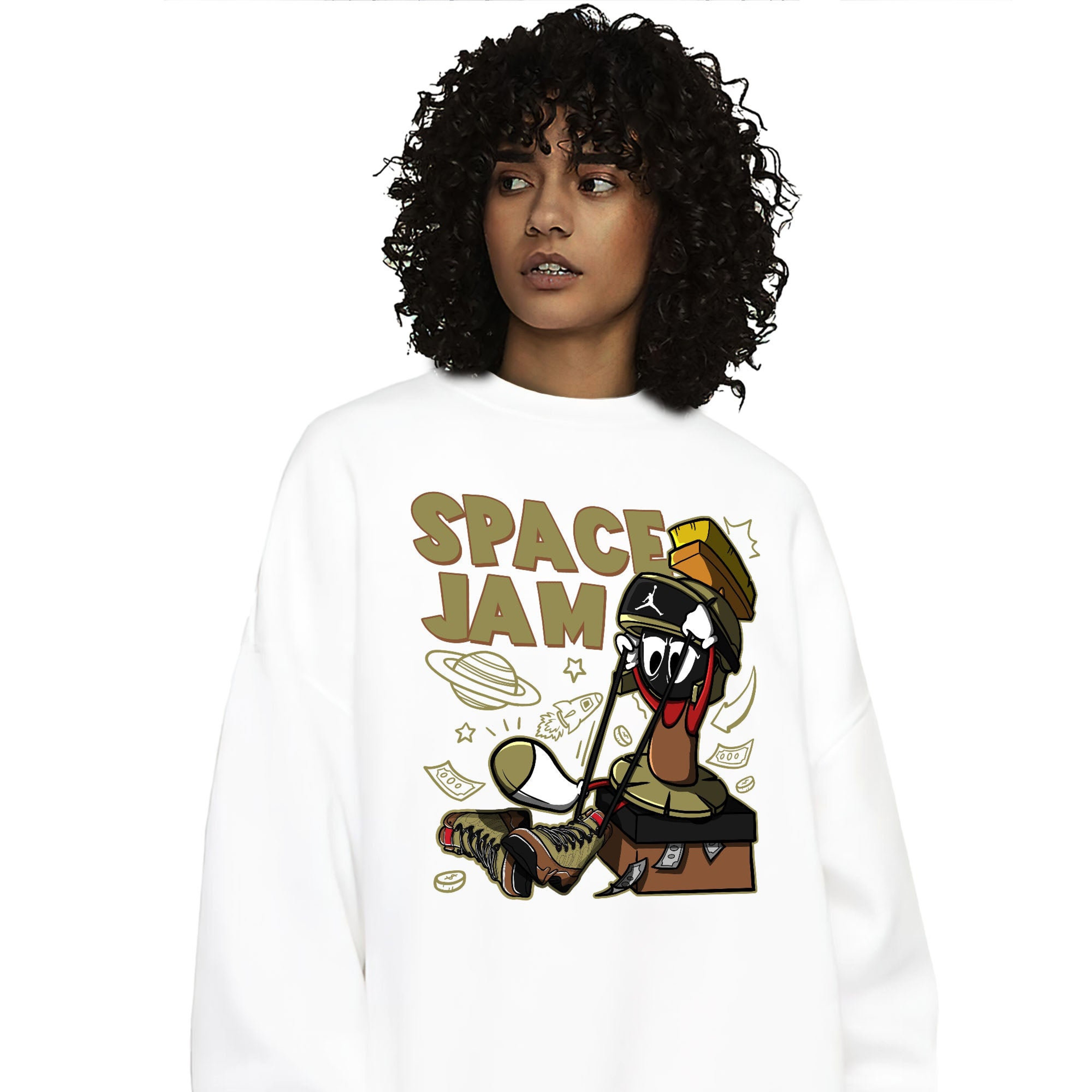 The Martian Marvin Unisex Sweatshirt Match 9s Boot NRG Beef And Broccoli