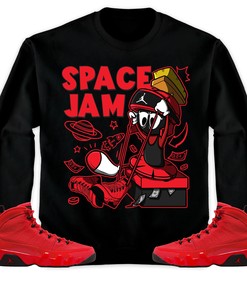 The Martian Marvin Unisex Sweatshirt Match 9s Retro Chile Red