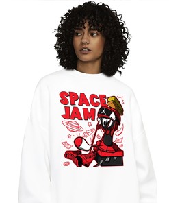 The Martian Marvin Unisex Sweatshirt Match 9s Retro Chile Red