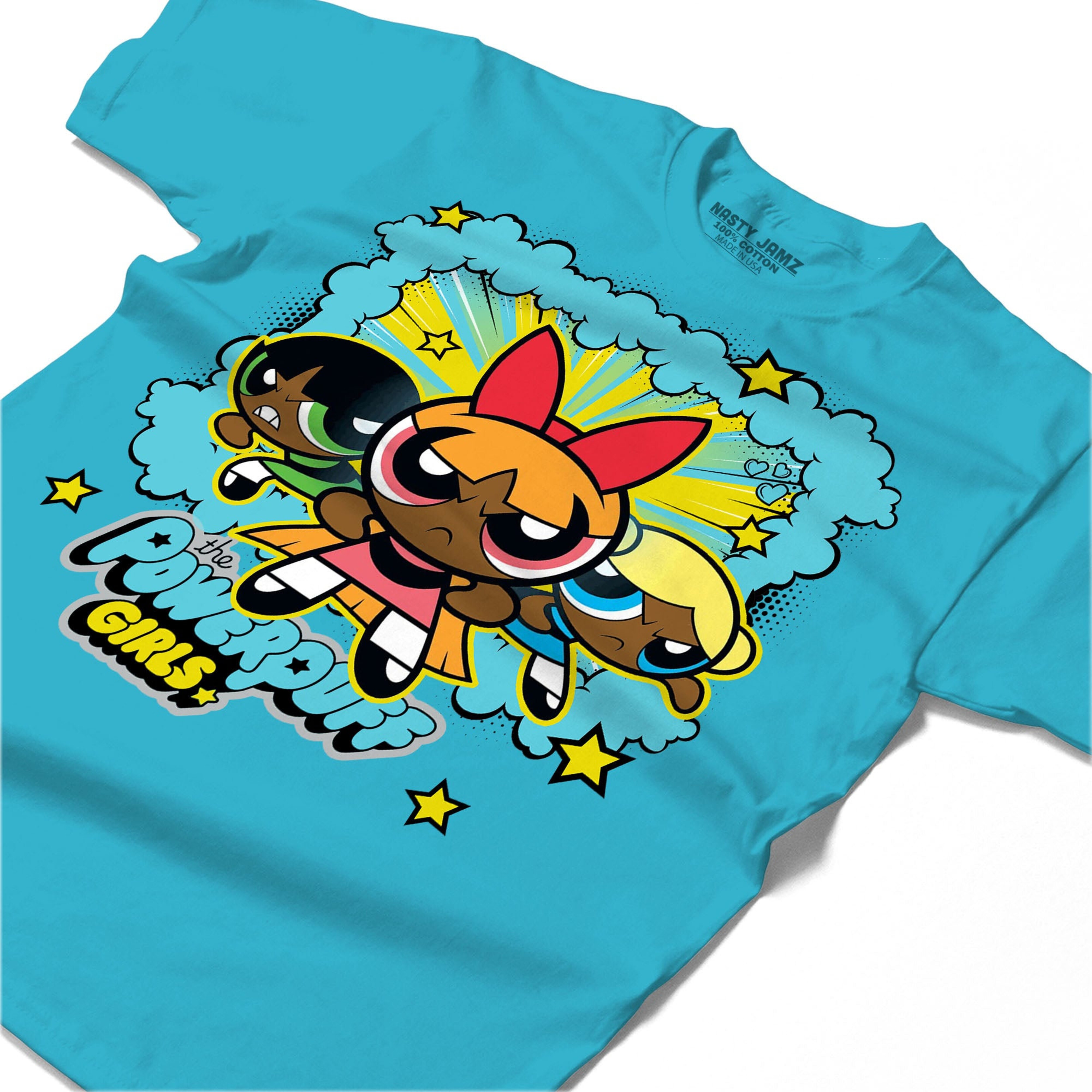 The Powerpuff Girls Shirt Match Jordan 5 Aqua Shirt In Color Turquoise