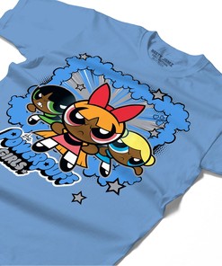 The Powerpuff Girls Shirt Match Jordan 5 University Blue Shirt In Color Carolina Blue
