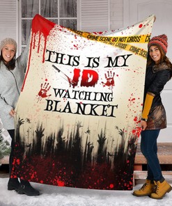This Is My ID Watching Blanket - Halloween Movie Fan Gift - Movies Character Collage Blanket