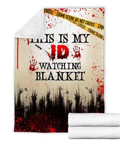 This Is My ID Watching Blanket - Halloween Movie Fan Gift - Movies Character Collage Blanket