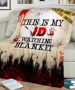This Is My ID Watching Blanket - Halloween Movie Fan Gift - Movies Character Collage Blanket