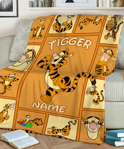 Tigger Winnie The Pooh Quilt Blanket - Disney Sofa Throw Blanket - Ideal Bedding Decor