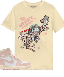 Toy Story Beyond Shirt Match Jordan 1 OG Washed Pink Shirt In Color Nature