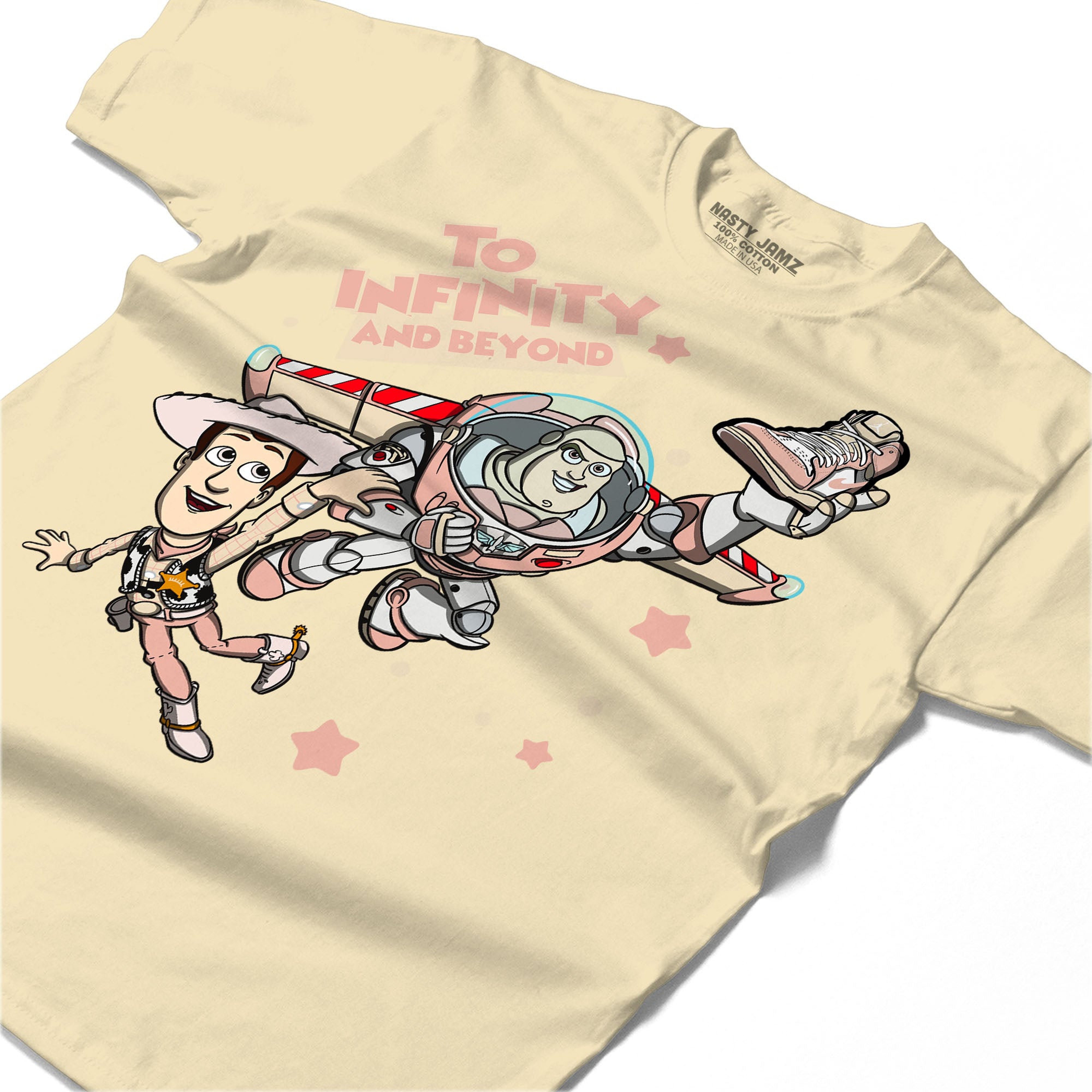 Toy Story Beyond Shirt Match Jordan 1 OG Washed Pink Shirt In Color Nature