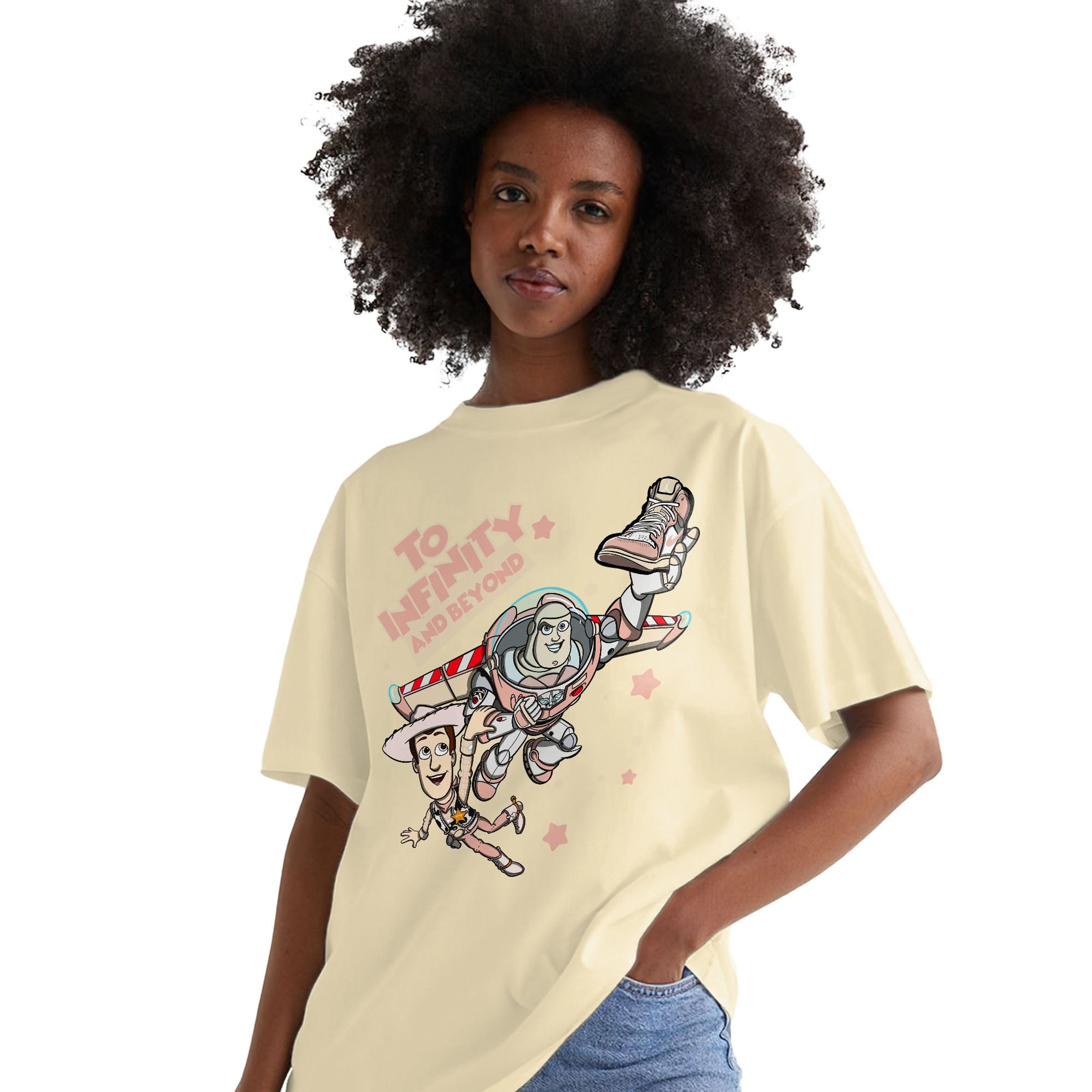 Toy Story Beyond Shirt Match Jordan 1 OG Washed Pink Shirt In Color Nature