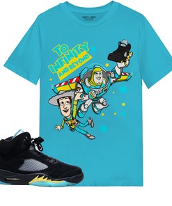 Toy Story Beyond Shirt Match Jordan 5 Aqua Shirt In Color Turquoise