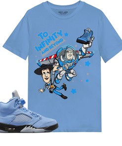 Toy Story Beyond Shirt Match Jordan 5 University Blue Shirt In Color Carolina Blue