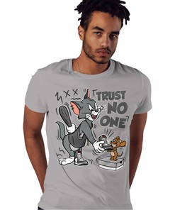 Trust No One Cat And Mouse Shirt Match Jordan 1 Washed Heritage Shirt In Color Grey