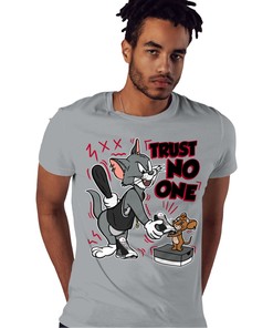 Trust No One Cat And Mouse Shirt Match Jordan 13 Black Flint Shirt In Color Gravel