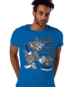 Trust No One Cat And Mouse Shirt Match Jordan 3 Wizards Shirt In Color Royal
