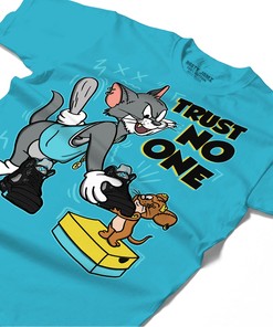 Trust No One Cat And Mouse Shirt Match Jordan 5 Aqua Shirt In Color Turquoise