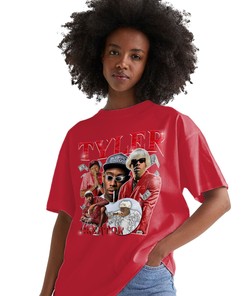 Tyler Vintage Shirt Match Jordan 11 Cherry inRed