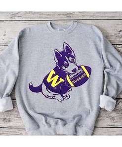 U W Husky Pup Shirt - UW Husky Pup Shirt in Vintage Style