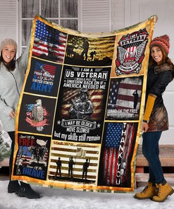 US Veteran Army Quilt Blanket, Support Our Soldiers