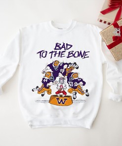 University Of Washington Huskies Shirt Bad To The Bone Ncaa Football 1990S Vintage Design Tshirt for Fans