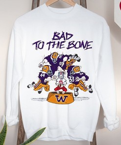 University Of Washington Huskies Shirt Bad To The Bone Ncaa Football 1990S Vintage Design Tshirt for Fans
