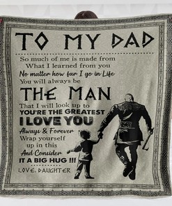 Viking Blanket To My Dad Viking I Love You Always And Forever Blanket Gifts Father’s Day From Daughter