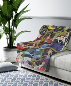 Villains Themed Birthday Party Blanket - Xmas Gifts - Ursula Evil Queen Maleficent