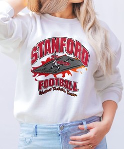 Vintage 1990S Stanford Football Collegiate California Ncaa Graphic Tee Shirt for Fans